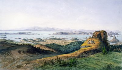 Panorama de Río de Janeiro, Brasil, grabado por Theodore du Moncel c.1860 de Adolphe D